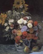 Pierre Renoir Mixed Flowers in an Earthenware Pot oil painting